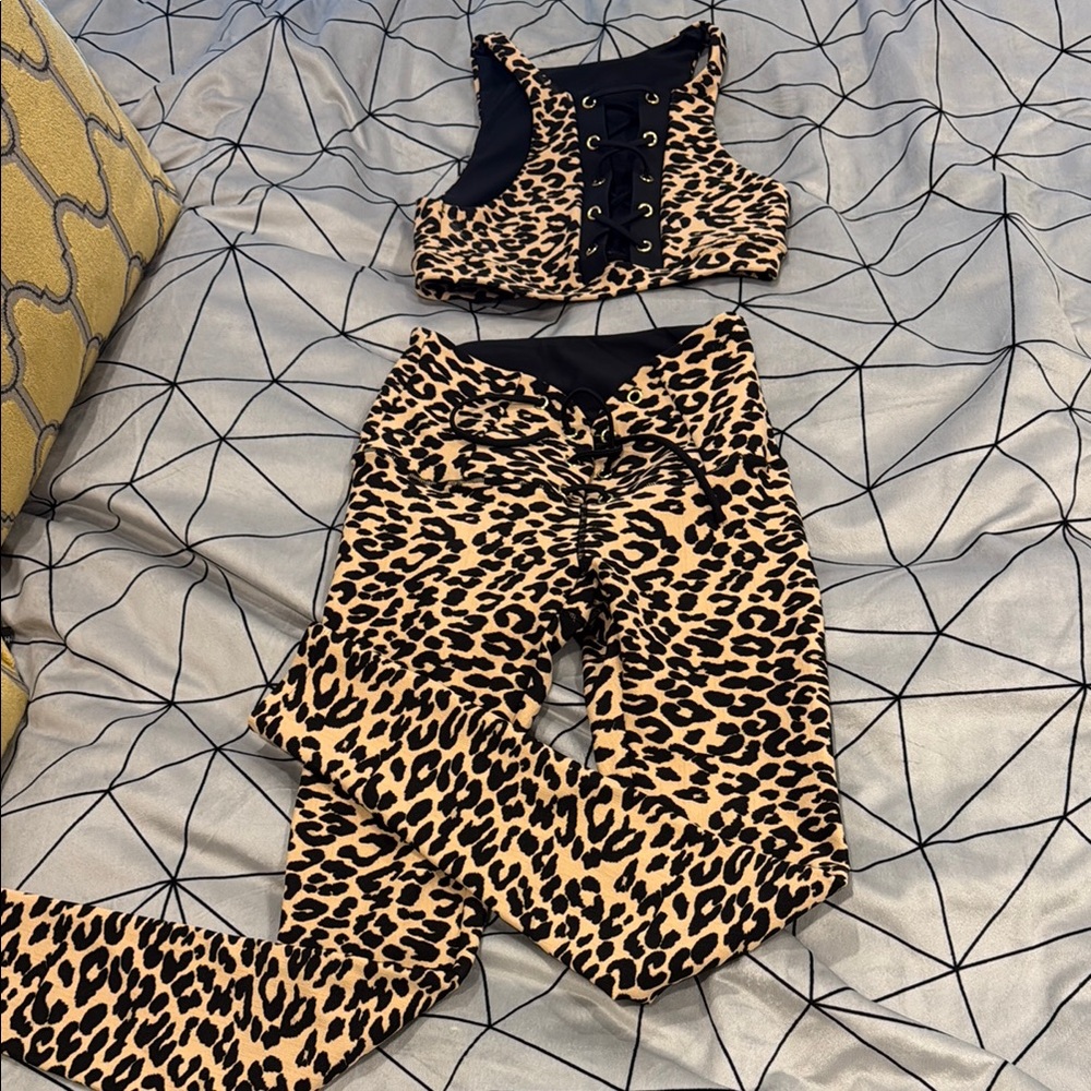 Beach Bunny Leopard Print Crop Top